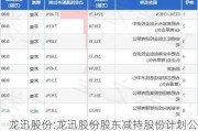 龙迅股份:龙迅股份股东减持股份***公告