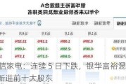 海信家电：连续 5 日下跌，银华富裕混合 A 新进前十大股东