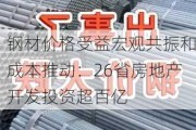 钢材价格受益宏观共振和成本推动：26省房地产开发投资超百亿