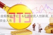 新发基金规模超千亿：6月资金流入创新高，ETF吸引300亿资金入市