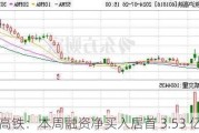 京沪高铁：本周融资净买入居首 3.53 亿