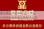 皇台酒业(000995.SZ)：终止公司对外投资设立控股子公司