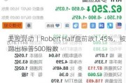 美股异动丨Robert Half盘前跌1.45%，被踢出标普500指数