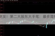 A股公司突发！第二大股东大手笔：最多增持9%股份！