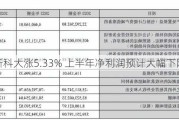 联泓新科大涨5.33% 上半年净利润预计大幅下降