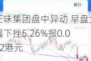 正味集团盘中异动 早盘大幅下挫5.26%报0.072港元