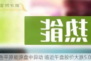 绿色平原能源盘中异动 临近午盘股价大跌5.06%