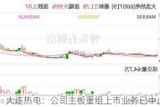 大连热电：公司主板重组上市业务已中止审核