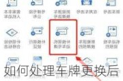 如何处理车牌更换后的问题？处理过程中需要注意哪些流程和细节？