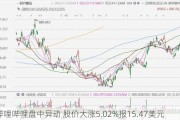 哔哩哔哩盘中异动 股价大涨5.02%报15.47美元