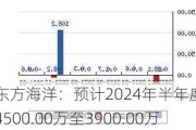 东方海洋：预计2024年半年度亏损4500.00万至3900.00万