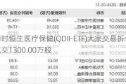 博时恒生医疗保健(QDII-ETF)大宗交易折价成交1300.00万股