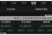 美股三大指数集体低开 道指跌0.23%