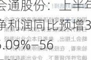 会通股份：上半年净利润同比预增35.09%―56.58%