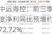 中远海控：前三季度净利同比预增约72.72%