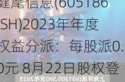 健麾信息(605186.SH)2023年年度权益分派：每股派0.10元 8月22日股权登记