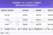 生益电子（688183）盘中异动 股价振幅达9.27%  上涨7.29%（06-14）