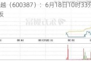 *ST海越（600387）：6月18日10时33分触及涨停板