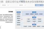 拓尔思：目前公司行业大模型尚未涉及车联网相关领域