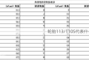 轮胎113/110S代表什么？