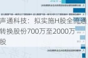 声通科技：拟实施H股全流通，转换股份700万至2000万股