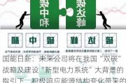 国能日新：未来公司将在我国“双碳”战略及建设“新型电力系统”大背景的指引下，积极响应能源结构变化带来的市场机会