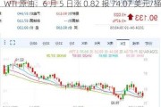 WTI 原油：6 月 5 日涨 0.82 报 74.07 美元/桶