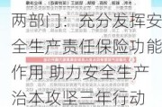 两部门：充分发挥安全生产责任保险功能作用 助力安全生产治本攻坚三年行动