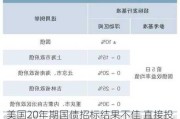 美国20年期国债招标结果不佳 直接投标人中标比例创纪录低点