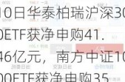 最受青睐ETF：12月10日华泰柏瑞沪深300ETF获净申购41.46亿元，南方中证1000ETF获净申购35.70亿元