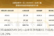 厦门钨业(600549.SH)：上半年净利润10.15亿元 同比增长28.29%