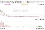 伟创力盘中异动 股价大涨5.01%