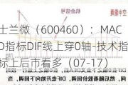 士兰微（600460）：MACD指标DIF线上穿0轴-技术指标上后市看多（07-17）