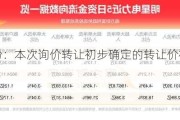 聚辰股份：本次询价转让初步确定的转让价格为55.49元/股