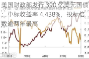 美国财政部发行 390 亿美元国债：中标收益率 4.438%，投标倍数逾两年最高