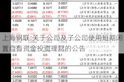 上海钢联:关于公司及子公司使用短期闲置自有资金投资理财的公告