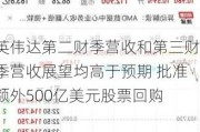 英伟达第二财季营收和第三财季营收展望均高于预期 批准额外500亿美元股票回购