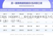 张江高科（600895）：股价成功突破年线压力位-后市看多（涨）（07-18）