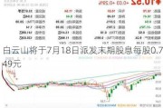 白云山将于7月18日派发末期股息每股0.749元