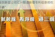 新三板创新层公司汇兴智造新增专利信息授权：“一种止回器”