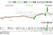 南方精工：两位一致行动人股东***减持公司股份不超过约487万股