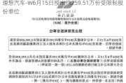 理想汽车-W6月15日授出约259.51万份受限制股份单位