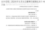 远东宏信：2024 年 6 月 6 日董事行使期权发行 46 万股