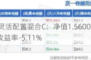 融通新能源灵活配置混合C：净值1.5600元下跌2.13%，今年来收益率-5.11%