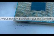 AMD处理器曝严重安全漏洞 旧处理器或无缘修复