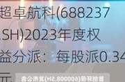 超卓航科(688237.SH)2023年度权益分派：每股派0.34元