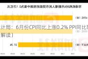 国家统计局：6月份CPI同比上涨0.2% PPI同比降幅收窄（解读）