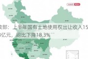 财政部：上半年国有土地使用权出让收入15263亿元，同比下降18.3%