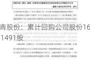 长青股份：累计回购公司股份16381491股