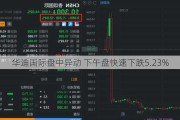 华迪国际盘中异动 下午盘快速下跌5.23%